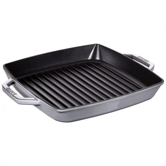 Grill 28x28 in ghisa vetrificata smaltata Staub grigio