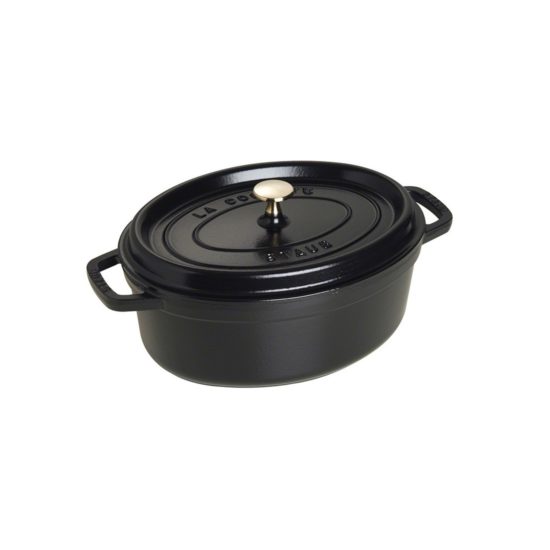 Cocotte Ovale 29cm in ghisa vetrificata smaltata Staub nera