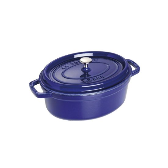 Cocotte Ovale 29cm in ghisa vetrificata smaltata Staub blu