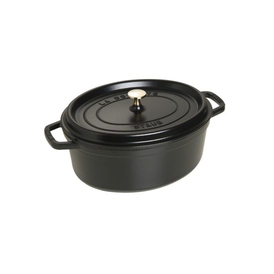 Cocotte Ovale 31cm in ghisa vetrificata smaltata Staub nera