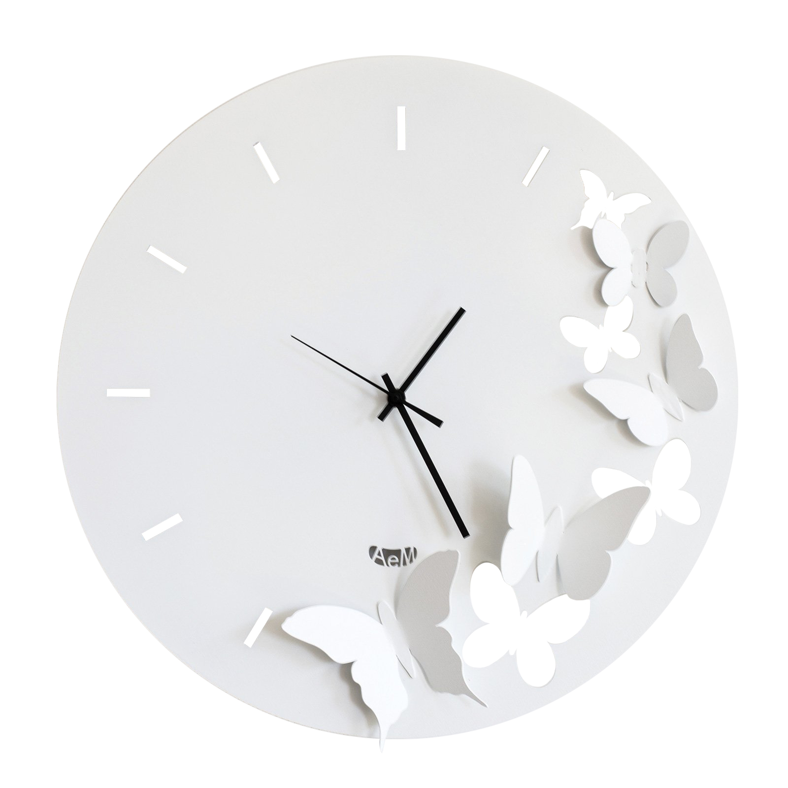 Orologio Arti & Mestieri da parete Butterfly Spring bianco