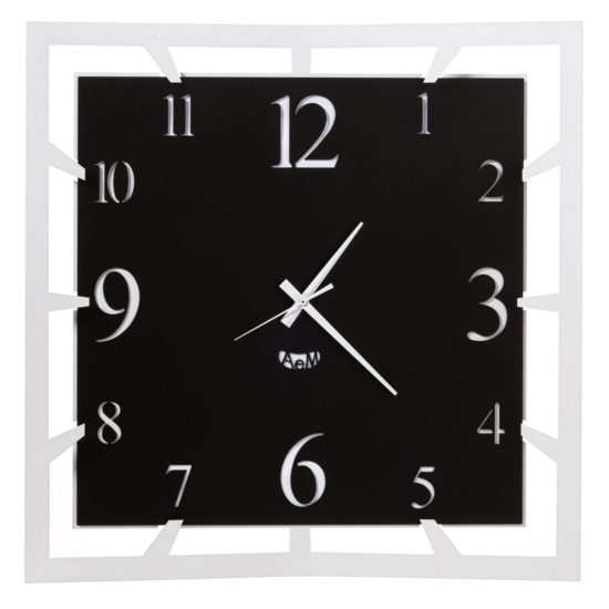 Orologio Arti & Mestieri da parete Big Soqquadro bianco e nero