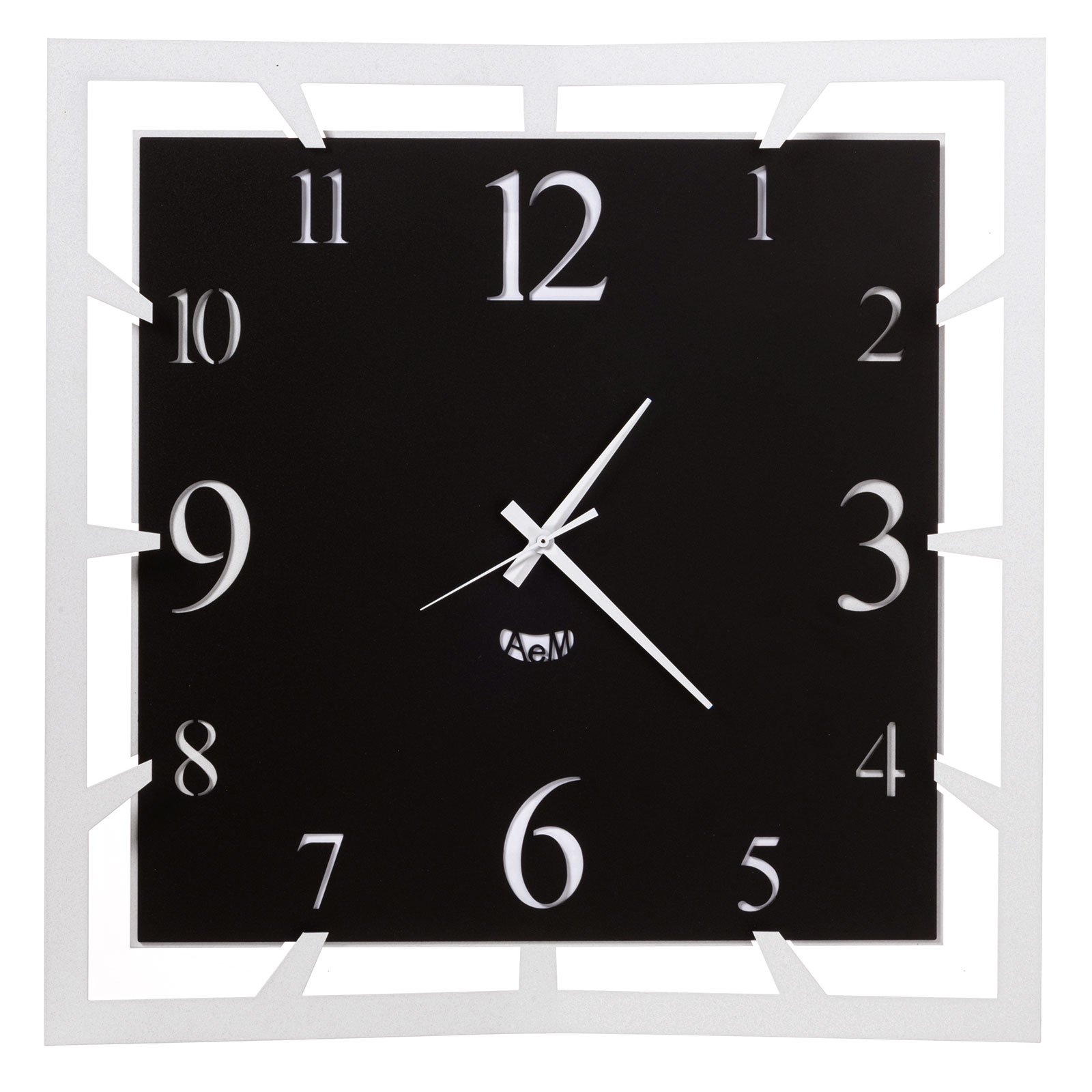 Orologio Arti & Mestieri da parete Big Soqquadro bianco e nero