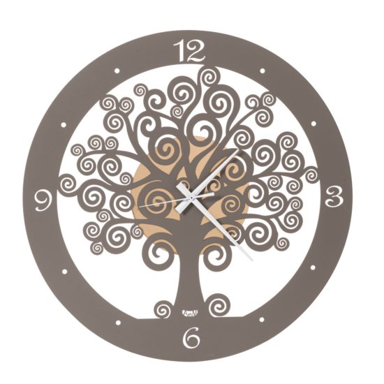 Orologio Arti & Mestieri da parete Albero della vita grande Oro e fango