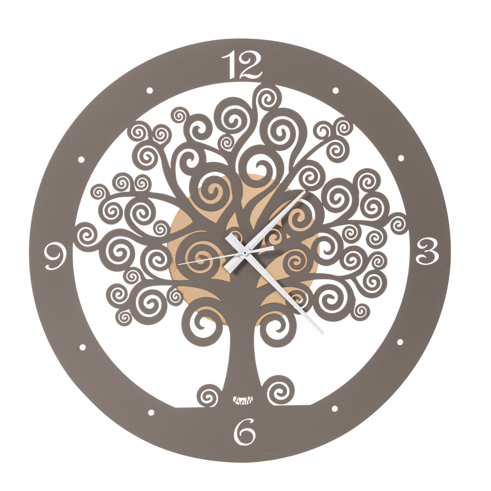 Orologio Arti & Mestieri da parete Albero della vita grande Oro e fango