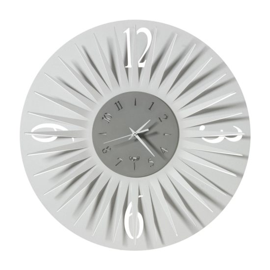 Orologio Arti & Mestieri da parete Sirio Bianco marmo e Alluminio