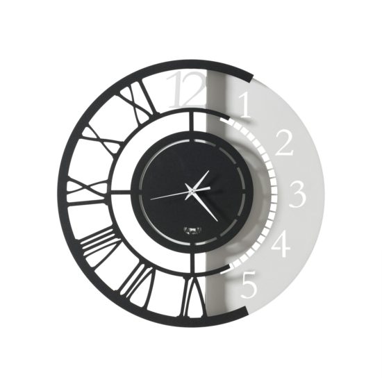 Orologio Arti & Mestieri da parete Full Metal Jack piccolo Nero e Bianco marmo