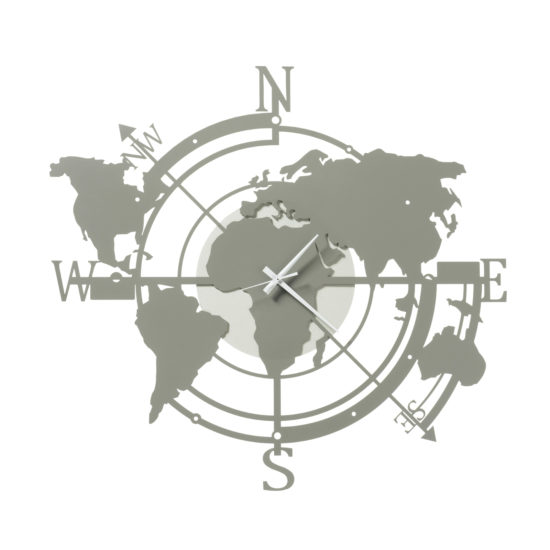 Orologio Arti & Mestieri da parete Planisfero avorio e fango