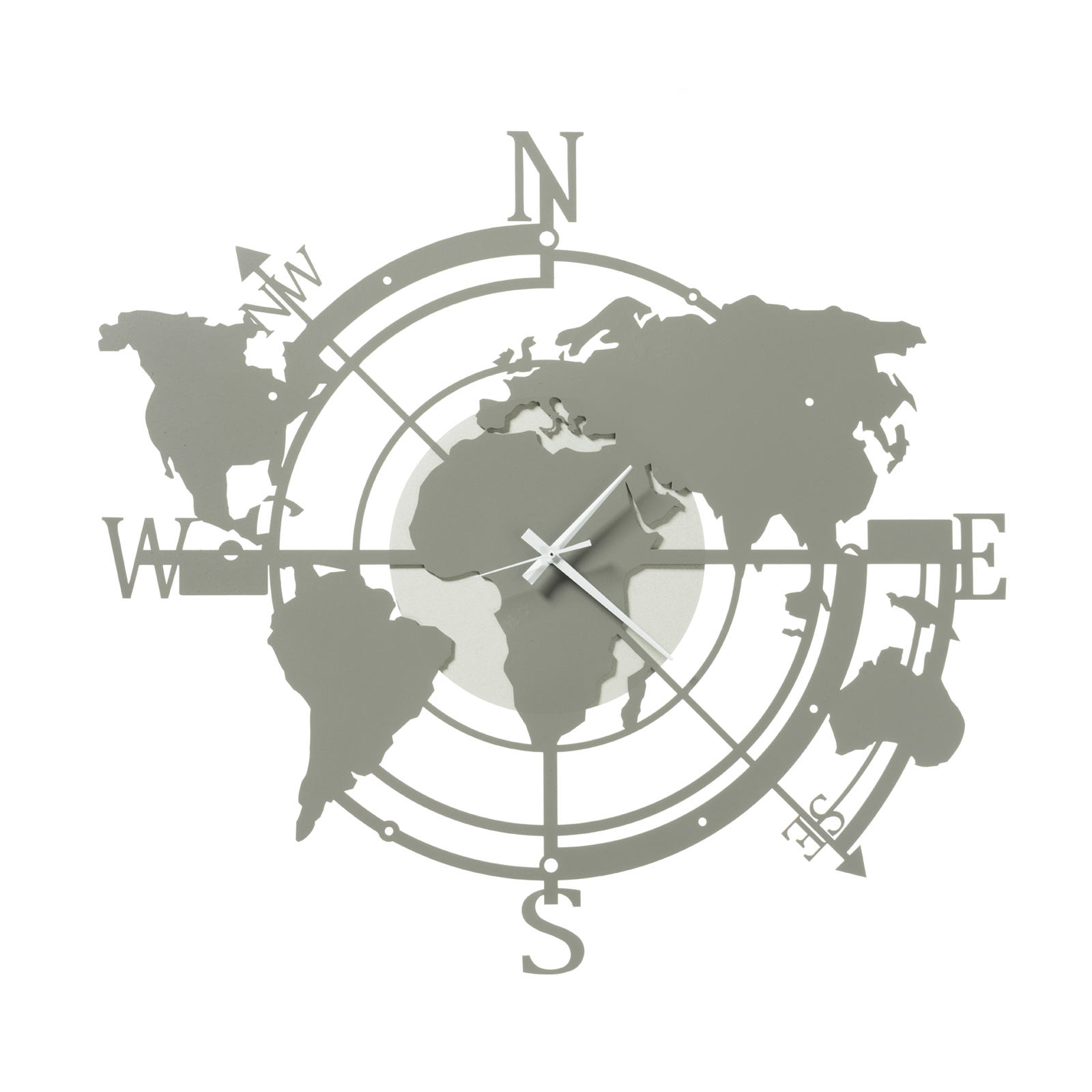 Orologio Arti & Mestieri da parete Planisfero avorio e fango