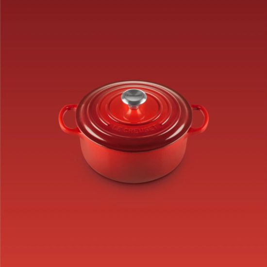 Cocotte rotonda 26cm in ghisa vetrificata Le Creuset Rossa