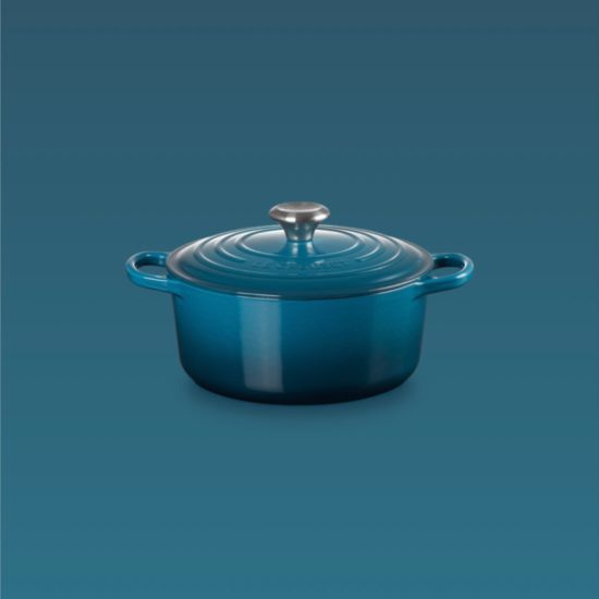 Cocotte rotonda 24cm in ghisa vetrificata Le Creuset Deep Teal