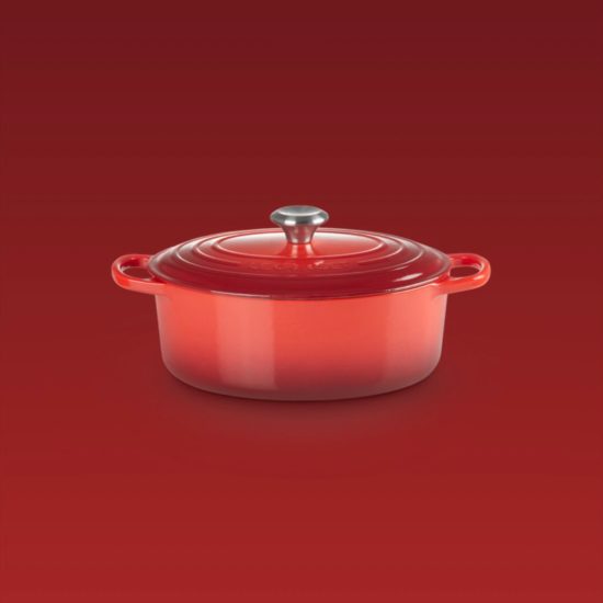 Cocotte ovale 29cm in ghisa vetrificata Le Creuset Rossa