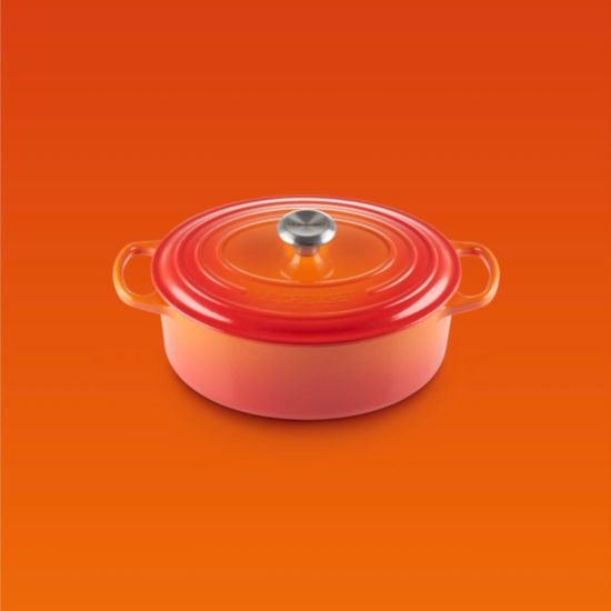 Cocotte ovale 31cm in ghisa vetrificata Le Creuset Arancio