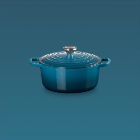 Cocotte rotonda 20cm in ghisa vetrificata Le Creuset Deep Teal