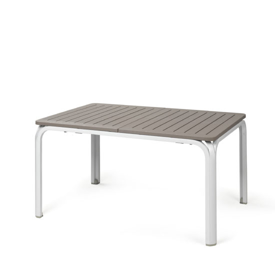 Tavolo Alloro Nardi 140 Extensible Bianco e Tortora