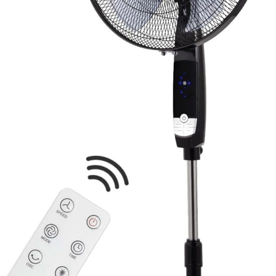 Bimar AMA12 Ventilatore a Piantana con 5 Pale, Elica Ø 40 cm, Ventilatore con Telecomando e Timer